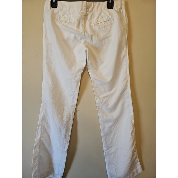Abercrombie Women's Linen/Cotton Lower On‎ Waist Pants Size 2 White - Picture 4 of 9